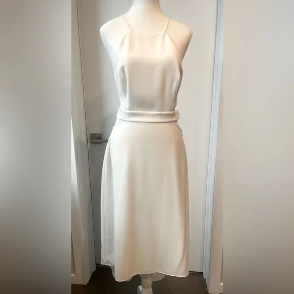 Halston Heritage | Dresses | Halston Heritage Cut Out Cocktail Dress White  Nwt | Poshmark